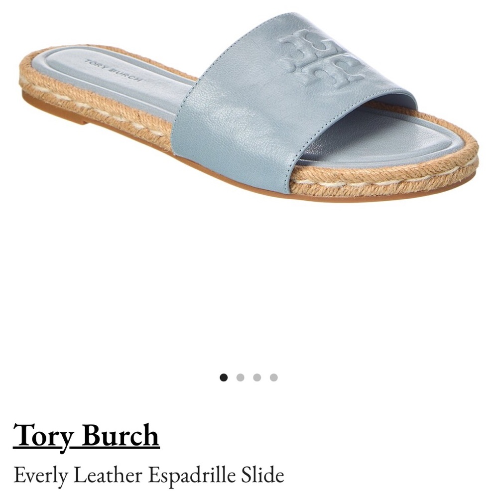 Tory Burch Blue Espadrille Slip-On Shoes
